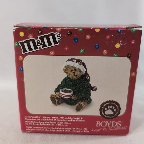 M&M's Boyds Bears Bearstone Collection 2006 Christmas Santa Figure 91906 NEW - Picture 2 of 9